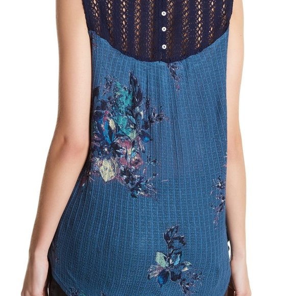 Lucky Brand | Tops | 3 For 25lucky Brand Floral Print Crochet Tank ...